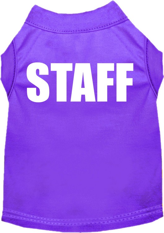 Staff Costume Screen Print Dog Shirt Purple Size LG